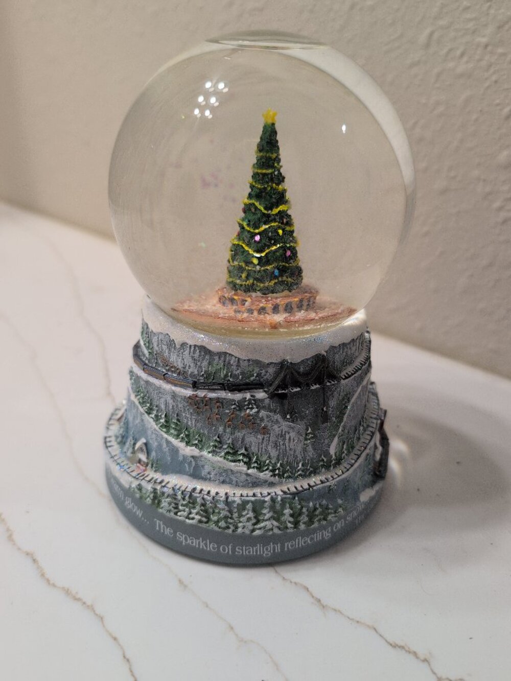Hallmark Polar Express Train Snow Globe w Lights & Sound 2004 Keepsake Christmas